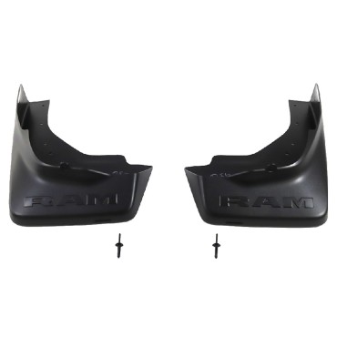 Брызговики задние формованные Mopar 82219073AA для RAM 1500 (2025–2026) с заводскими расширителями арок