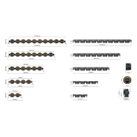 Светодиодная рабочая фара (световая балка) 50" Aurora ALO-W-4-R12T3-AW-D10, 30W, 1800 Lm