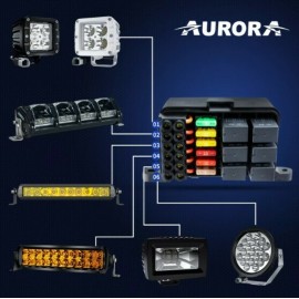 Универсальная панель управления дополнительным оборудованием Aurora ALO-JC01, 12/24V, 60А, 720W