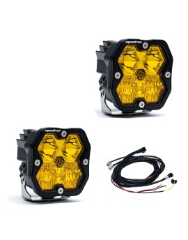 Комплект светодиодных фар Baja Designs Squadron 2.0 Sport, Baja Amber, комбинированный луч (Driving Combo), арт. 55-7813-2